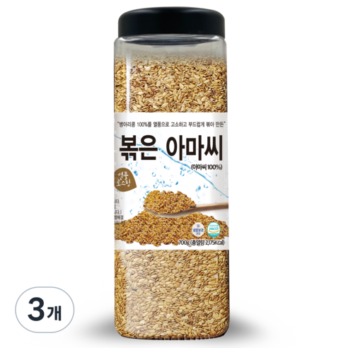 대구농산 볶은 아마씨 통, 700g, 3개