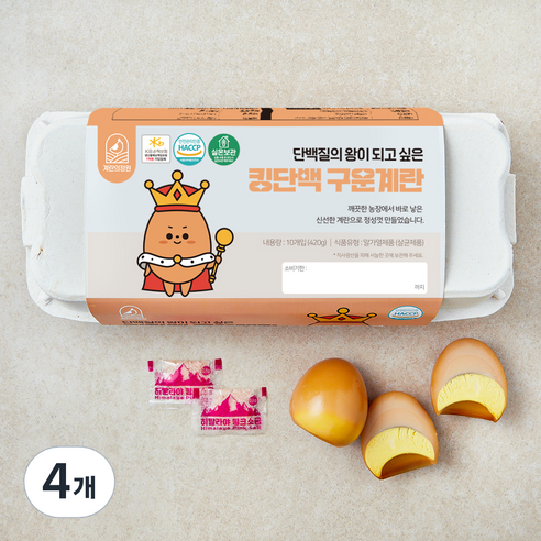 계란의정원 킹단백 구운계란 420g, 4개, 10구