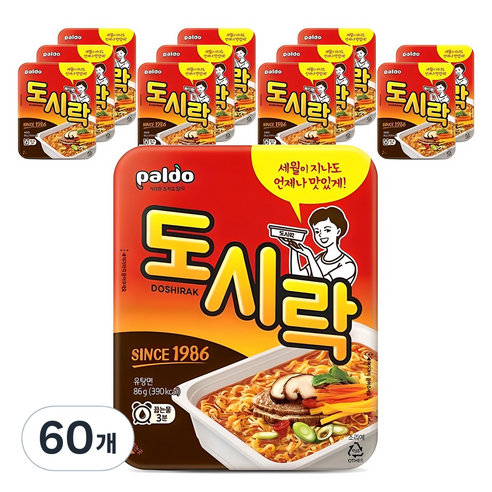 팔도도시락 컵라면 86g, 60개