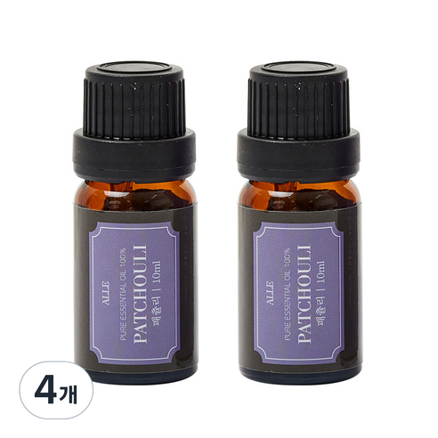 알레 비건 아로마 에센셜 오일 패츌리, 10ml, 4개