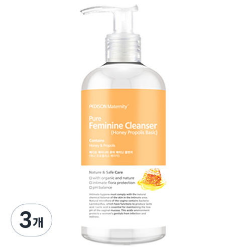 페디슨 퓨어 페미닌 허니프로폴리스 여성 청결제 액상형, 300ml, 3개
