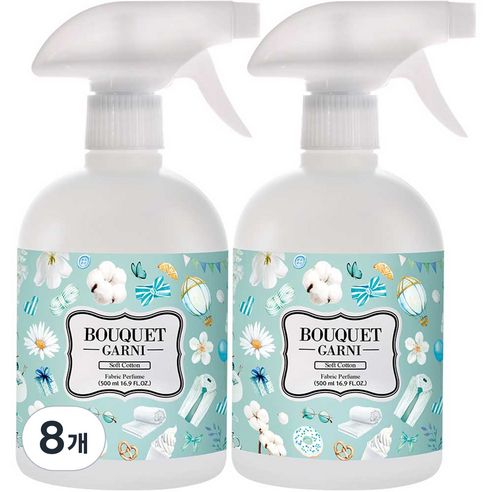 부케가르니 섬유탈취제 소프트코튼 본품, 500ml, 8개