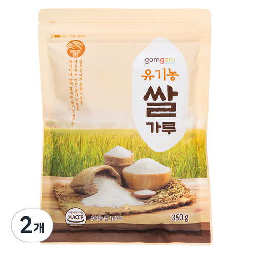곰곰 유기농 쌀가루, 350g, 2개