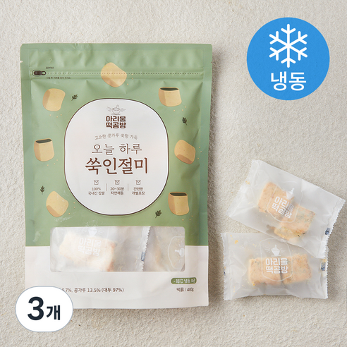 아리울떡공방 고소한 쑥인절미 (냉동), 400g, 3개