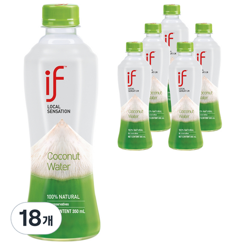 이프 코코넛 워터 오리지널, 350ml, 18개