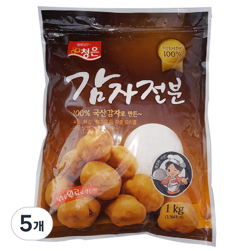 청은 감자전분 국산, 1kg, 5개