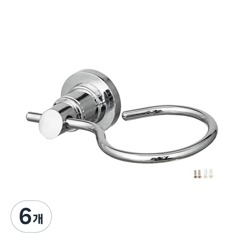 코시나 헤어드라이기 거치대, 실버, 6개