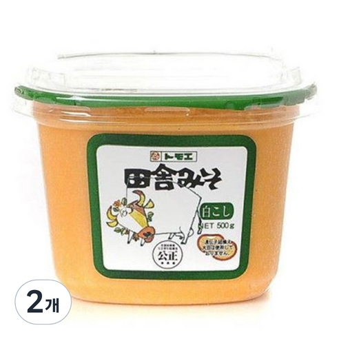 토모에 이나카 시로 미소 백된장, 500g, 2개