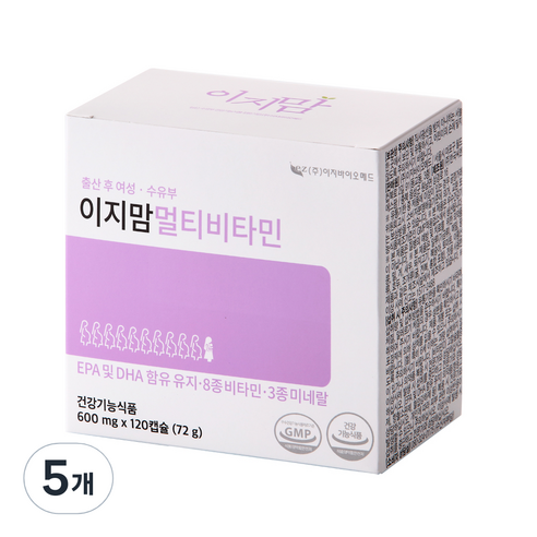 이지맘 멀티비타민, 120정, 5개