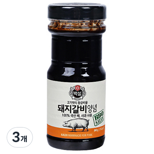 백설 돼지갈비 양념, 840g, 3개