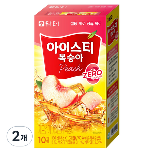 담터 제로슈가 아이스티 복숭아, 13g, 10개입, 2개