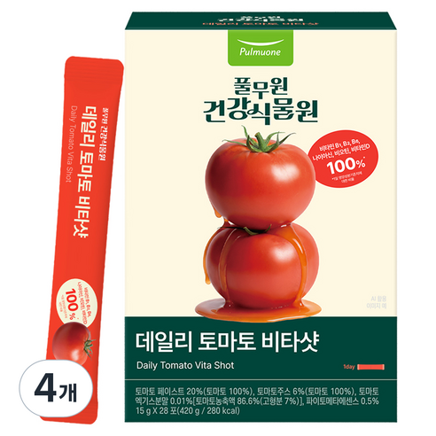 풀무원건강식물원 데일리 토마토 비타샷 28p, 420g, 4개