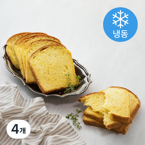 더브레드블루 단호박식빵 (냉동), 400g, 4개