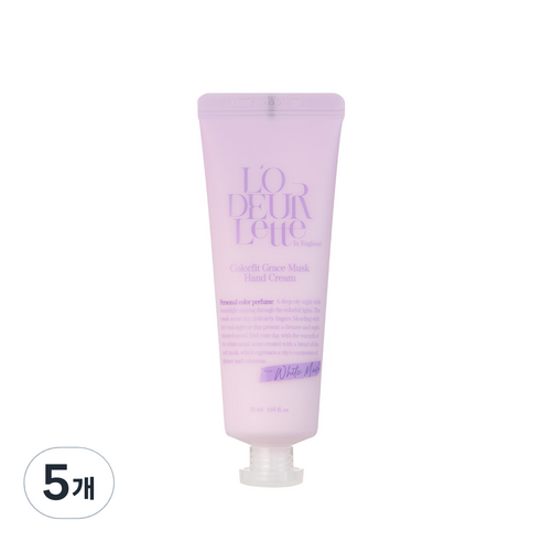 로더렛 컬러핏 그레이스 핸드 크림 화이트 머스크, 50ml, 5개