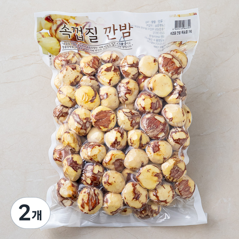 아산율림영농조합 속껍질 깐 옥광밤 중, 1kg, 2개