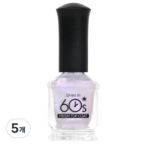 위드샨 60초 매니큐어, 프리즘 탑코트, 15ml, 5개