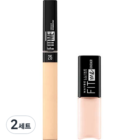 메이블린 NEW 핏미 컨실러 6.8ml + 미니 컨실러 2.8ml 세트, 25 미디엄(핏미 컨실러), 10 라이트(미니 컨실러), 2세트