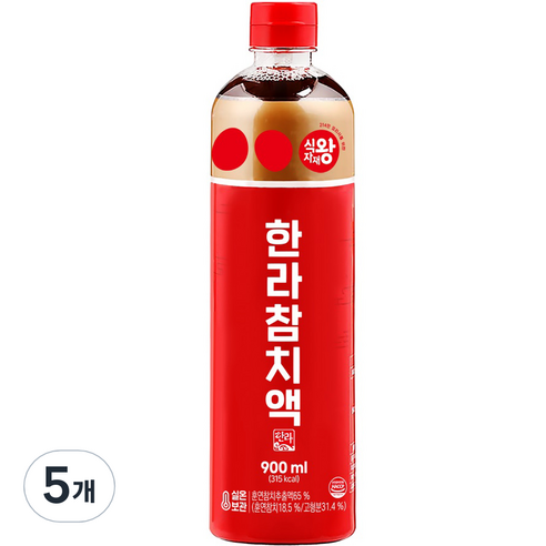 식자재왕 한라 참치액, 900ml, 5개