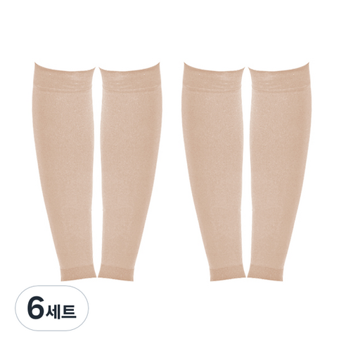 블럭마트 종아리 압박스타킹 2p 베이지, 6세트