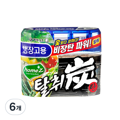 홈즈 냉장고용 탈취탄 본품, 140g, 6개