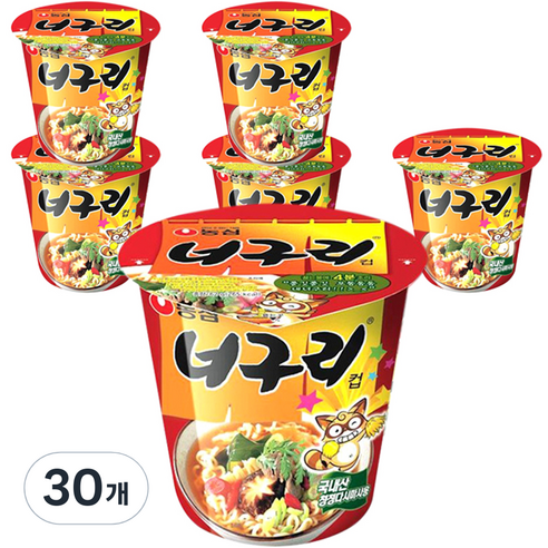농심 너구리 컵라면 62 g, 30개