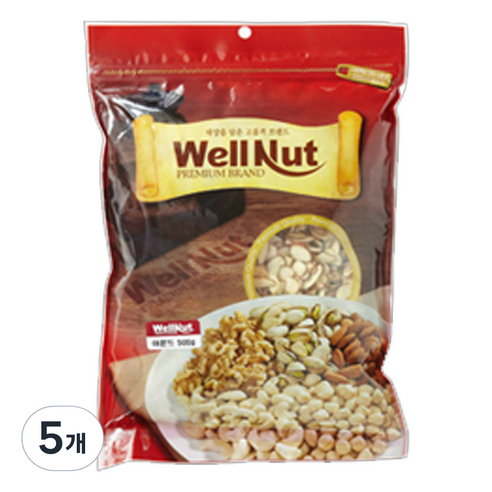 웰넛 자연두레 아몬드 슬라이스, 200g, 5개