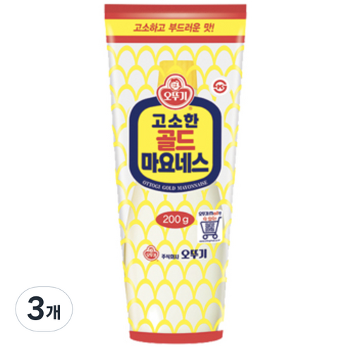 오뚜기 골드 마요네즈, 200g, 3개