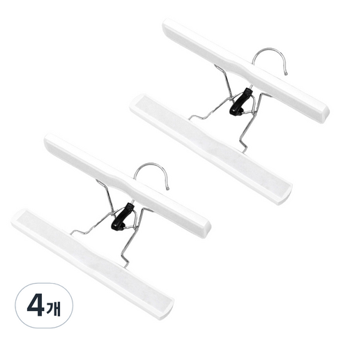 더풀문 원목 바지걸이 23cm, 화이트, 4개