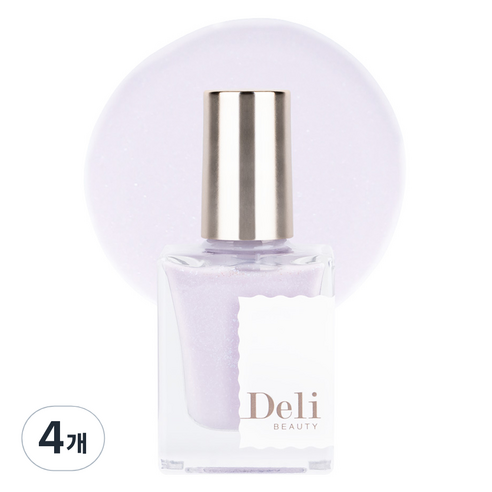델리뷰티 딥시럽 루어인무드 네일컬러 글리터, MG10 글램펄 연보라, 10ml, 4개