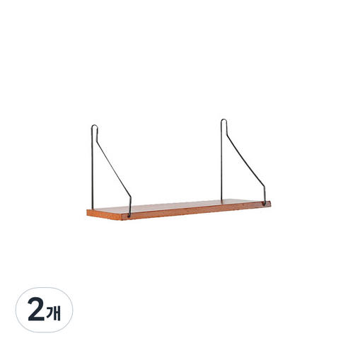저스틴 심플 우드 다용도 선반 S 브라운, 2개