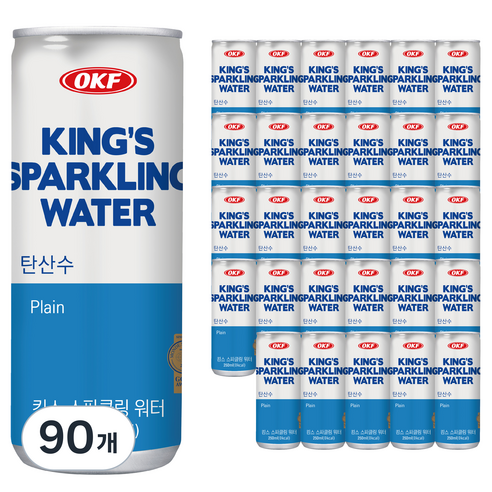 오케이에프 킹스 스파클링 워터, 250ml, 90개