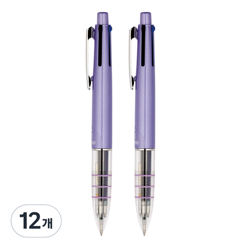 자바펜 나노&C 4 + 1 멀티펜 0.4mm, 라벤더, 12개