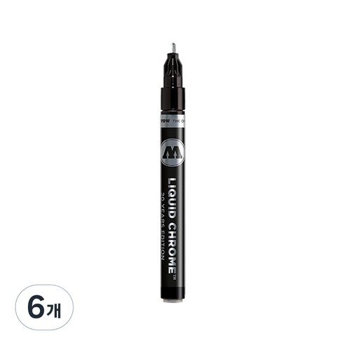 모로토우 리퀴드 크롬 마카 2mm, 1색, 6개