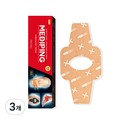 파워풀엑스 메디핑 다이아몬드타입 근육테이프 베이지, 16개입, 3개