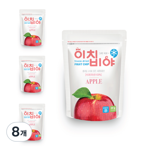 이치비야 동결건조 과일칩, 15g, 8개, 사과