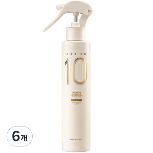 미쟝센 살롱10 노워시 극손상 앰플 트리트먼트, 200ml, 6개
