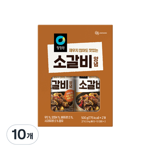 대상 청정원 소갈비양념, 500g, 10개
