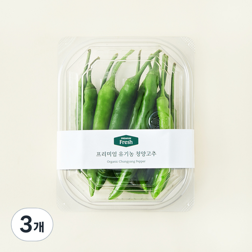 프리미엄 유기농 청양고추, 150g, 3개