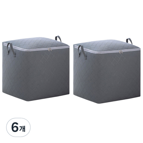모나코올리브 초대형 이불 정리 파우치 100L, 그레이, 6개