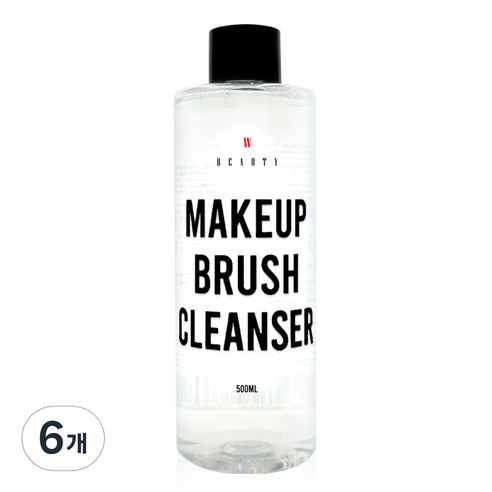 더블유뷰티 메이크업 브러쉬 클렌져, 500ml, 6개