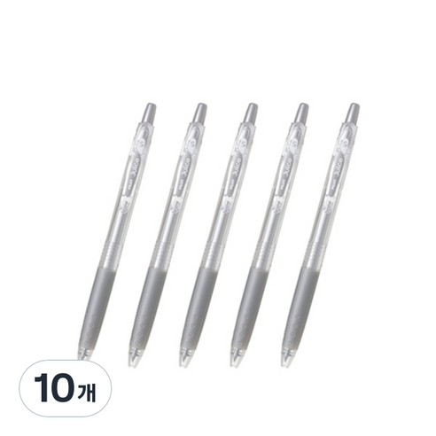 파이롯트 주스 젤잉크펜 0.5mm LJU-10EF, 메탈릭실버, 10개