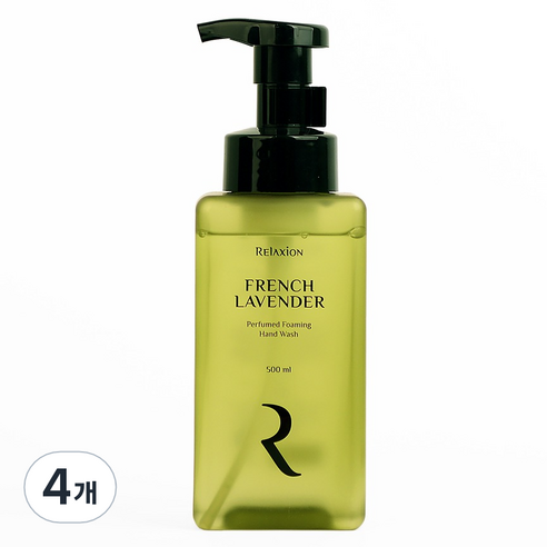 릴렉션 퍼퓸드 포밍 거품 손세정제 프렌치 라벤더향, 4개, 500ml