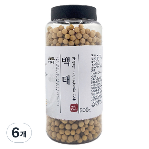 건강곡간 국내산 백태, 6개, 500g