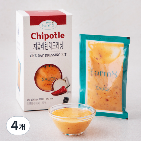 팜에이트 치폴레 렌치 드레싱 7개입, 210g, 4개