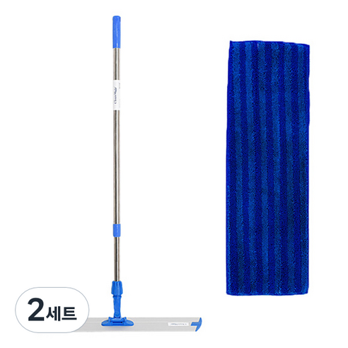 크린메이트 프리미엄 슬림밀대 + 소프트도톰패드 2단봉 세트, 2세트