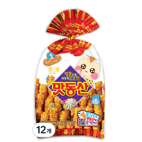 해태제과 맛동산, 90g, 12개