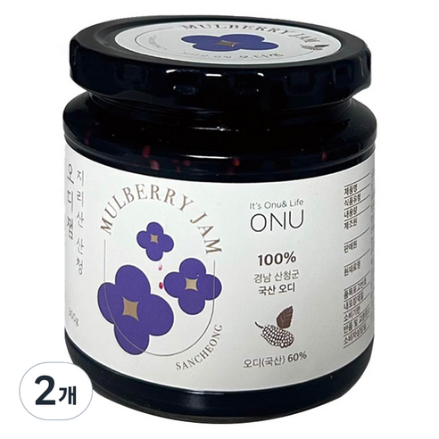 지리산 산청 오디잼, 300g, 2개
