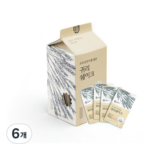 착한습관 코코넛슈가를 넣은 귀리 쉐이크 4개입, 160g, 6개
