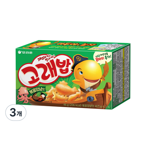 고래밥 볶음양념맛, 46g, 3개