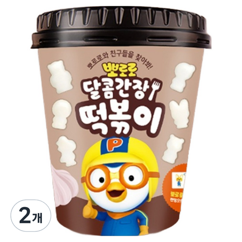 어니스트에프엔비 뽀로로 달콤간장 떡볶이, 110g, 2개